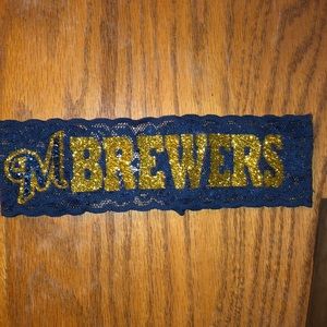 Milwaukee Brewers Lace Glitter Headband, NeverWorn